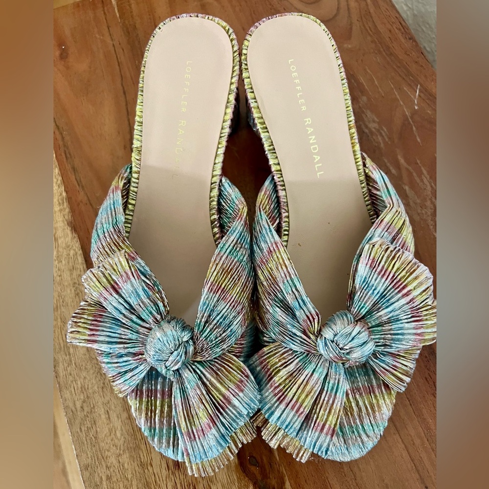 Loeffler Randall Emilia Pleated Knot Mule Heel